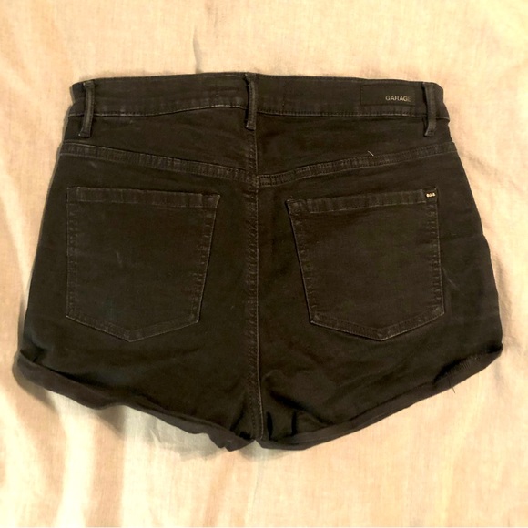 High waisted denim shorts. Black. Size 09. Garage. - Picture 2 of 2